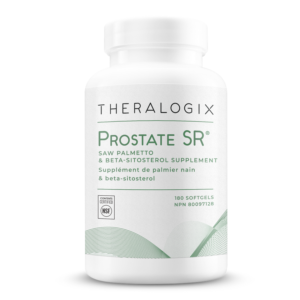 Prostate SR combines a clinical-strength saw palmetto extract with beta-sitosterol to support healthy urinary frequency, flow, and function in men.