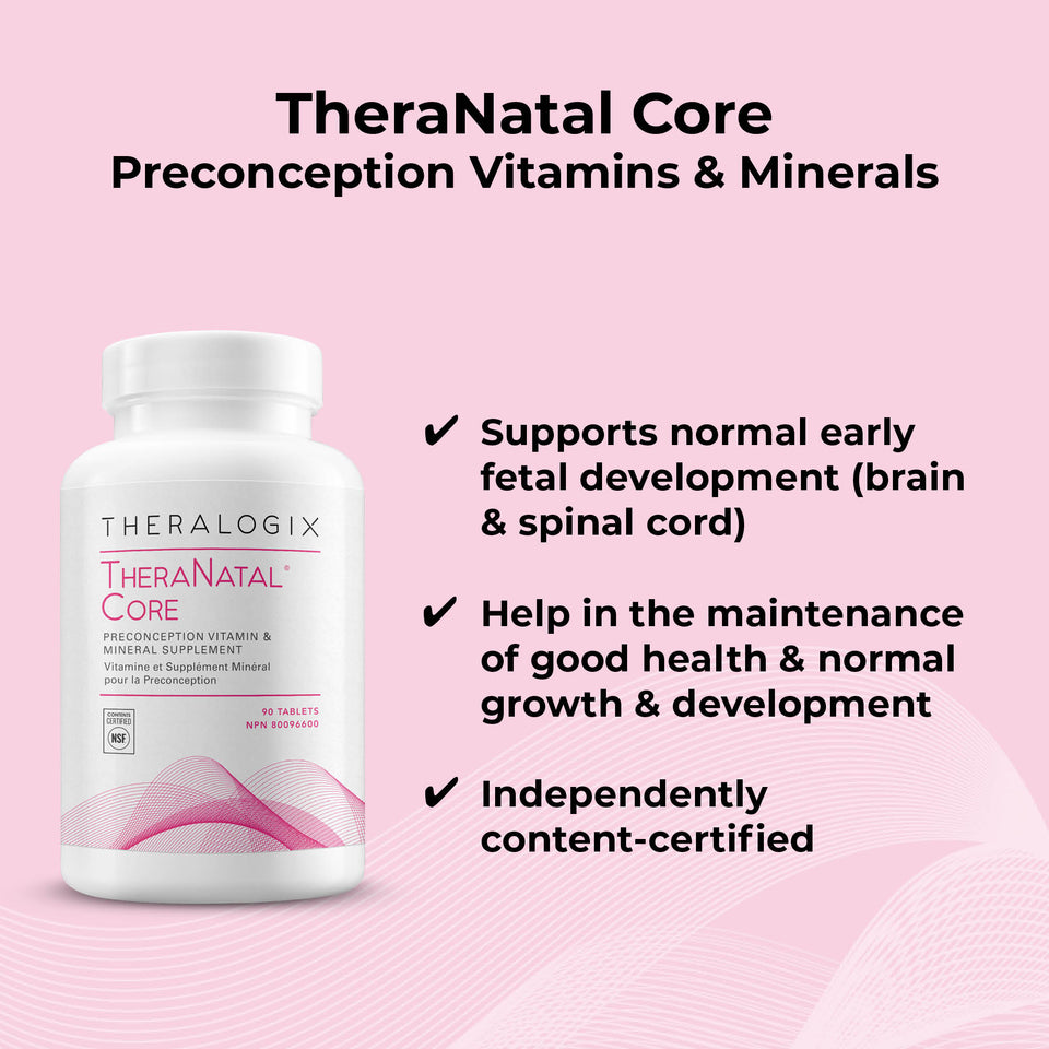 a pre-prenatal. Formulated with fertility-focused nutrients, TheraNatal Core is a complete multivitamin for any woman trying to conceive.