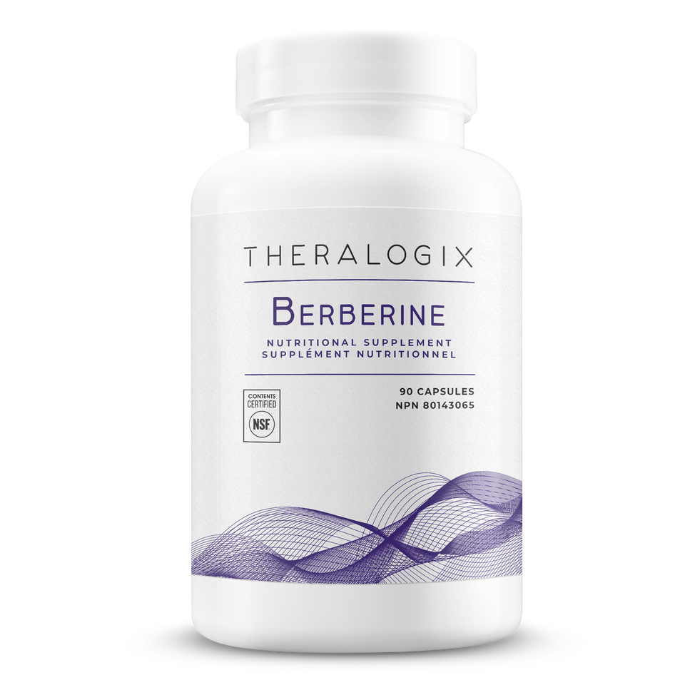 Theralogix Berberine supplement bottle on a white background