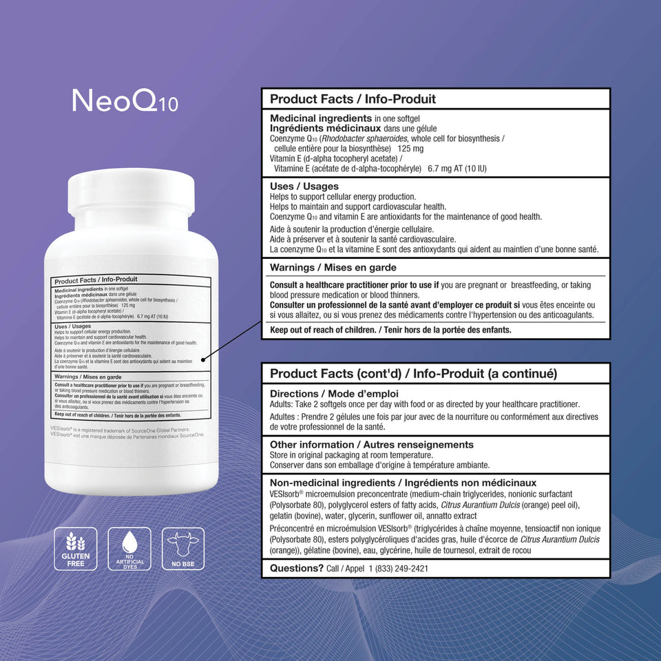 NeoQ10 supports cellular energy  production for male fertility.