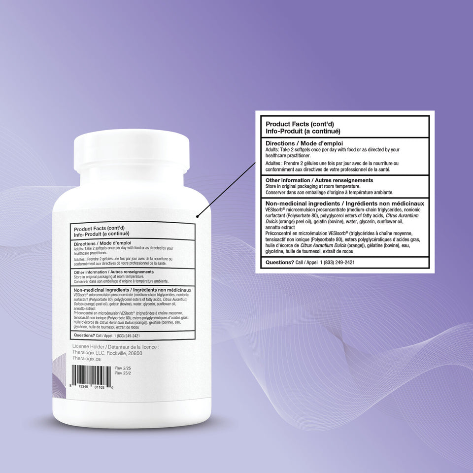 Formulated with patented VESIsorb® technology, each NeoQ10 softgel delivers the same amount of CoQ10 as 375-750 mg from other CoQ10 supplements
